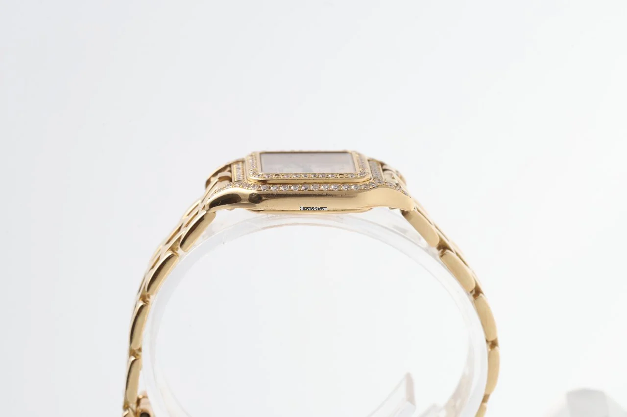 Cartier Panthere 18k Yellow Gold And Factory Diamonds Watch Cartier Panthere 18k Yellow Gold And Factory Diamonds Watch