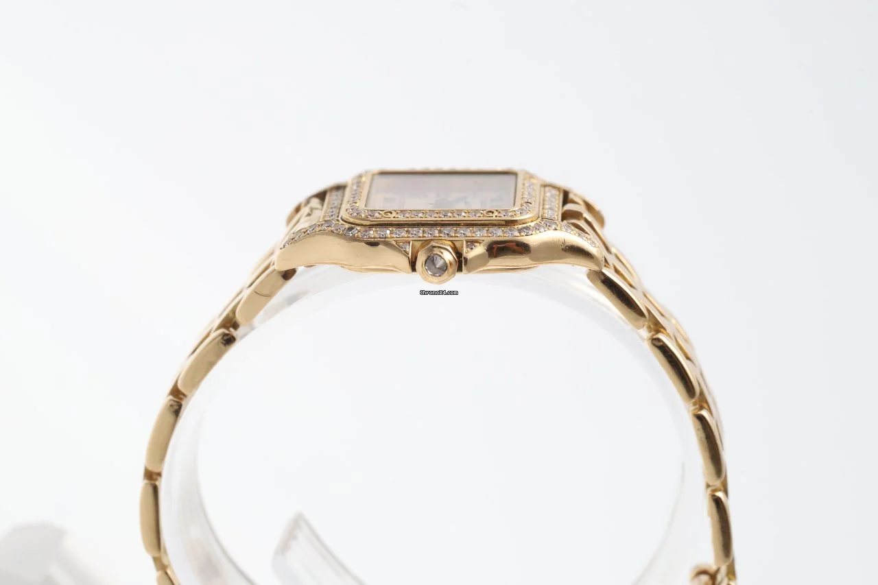 Cartier Panthere 18k Yellow Gold And Factory Diamonds Watch Cartier Panthere 18k Yellow Gold And Factory Diamonds Watch