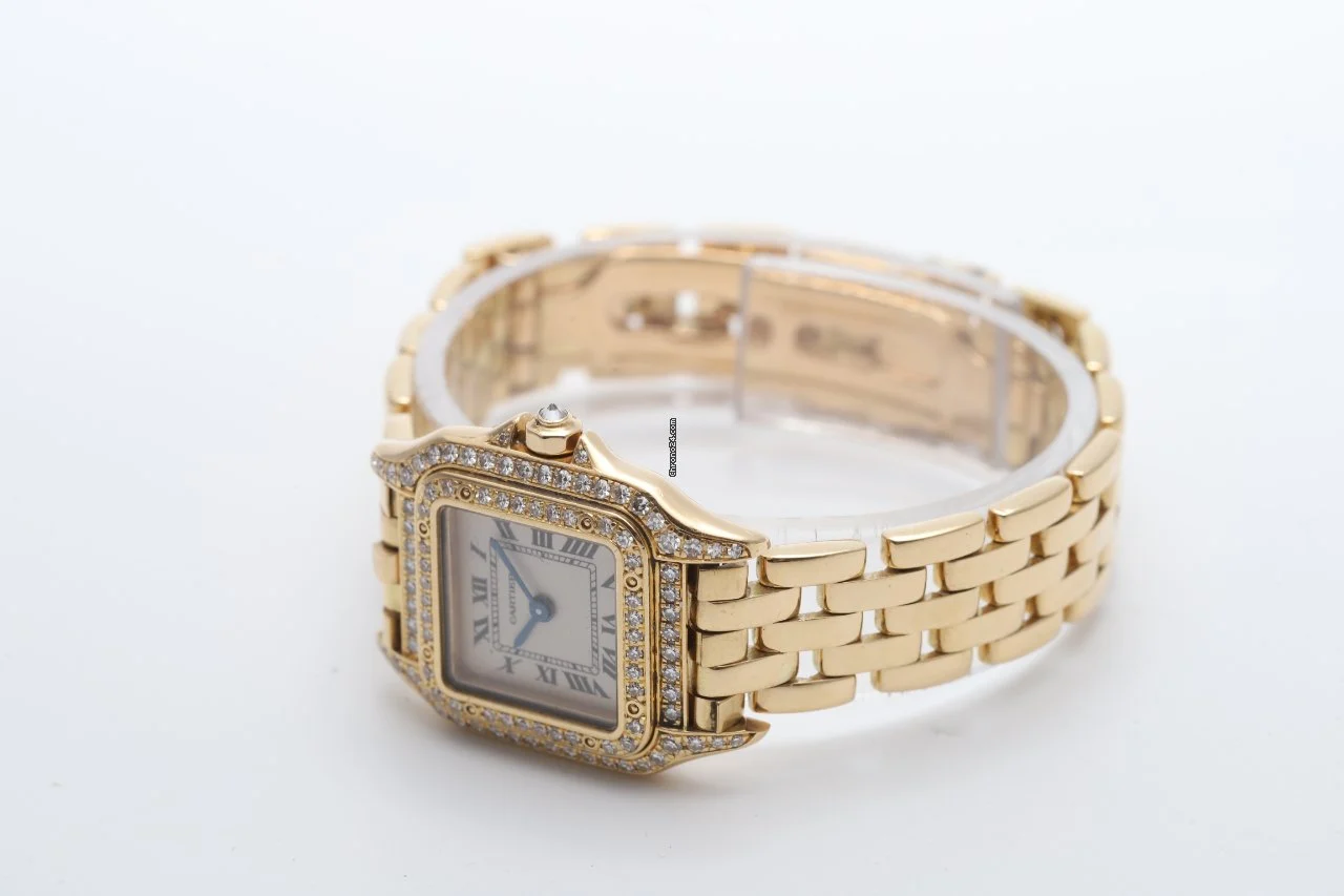 Cartier Panthere 18k Yellow Gold And Factory Diamonds Watch Cartier Panthere 18k Yellow Gold And Factory Diamonds Watch