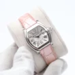 Cartier Roadster Ladies Stainless Steel Pink Strap Watch