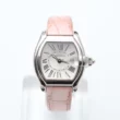 Cartier Roadster Ladies Stainless Steel Pink Strap Watch