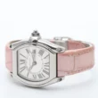 Cartier Roadster Ladies Stainless Steel Pink Strap Watch