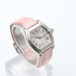 Cartier Roadster Ladies Stainless Steel Pink Strap Watch