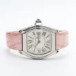Cartier Roadster Ladies Stainless Steel Pink Strap Watch