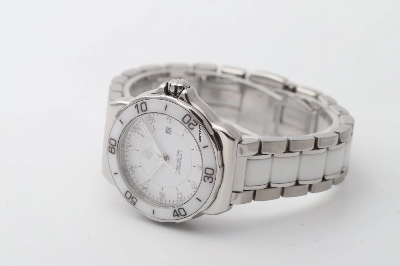TAG Heuer Formula 1 White Dial 32mm Steel & Ceramic Wah1315 Ladies TAG Heuer Formula 1 White Dial 32mm Steel & Ceramic Wah1315 Ladies