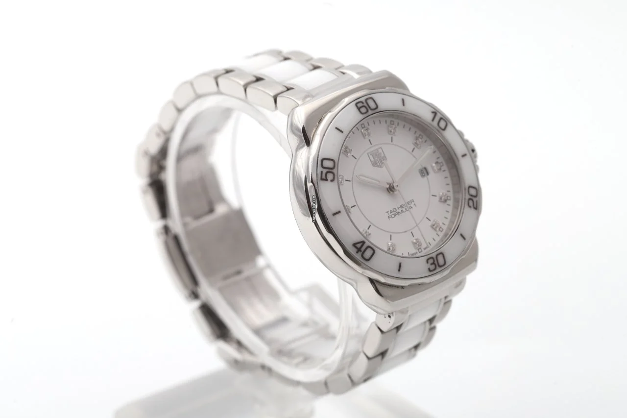 TAG Heuer Formula 1 White Dial 32mm Steel & Ceramic Wah1315 Ladies TAG Heuer Formula 1 White Dial 32mm Steel & Ceramic Wah1315 Ladies