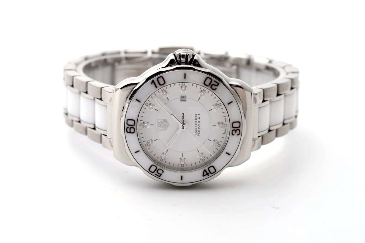 TAG Heuer Formula 1 White Dial 32mm Steel & Ceramic Wah1315 Ladies TAG Heuer Formula 1 White Dial 32mm Steel & Ceramic Wah1315 Ladies