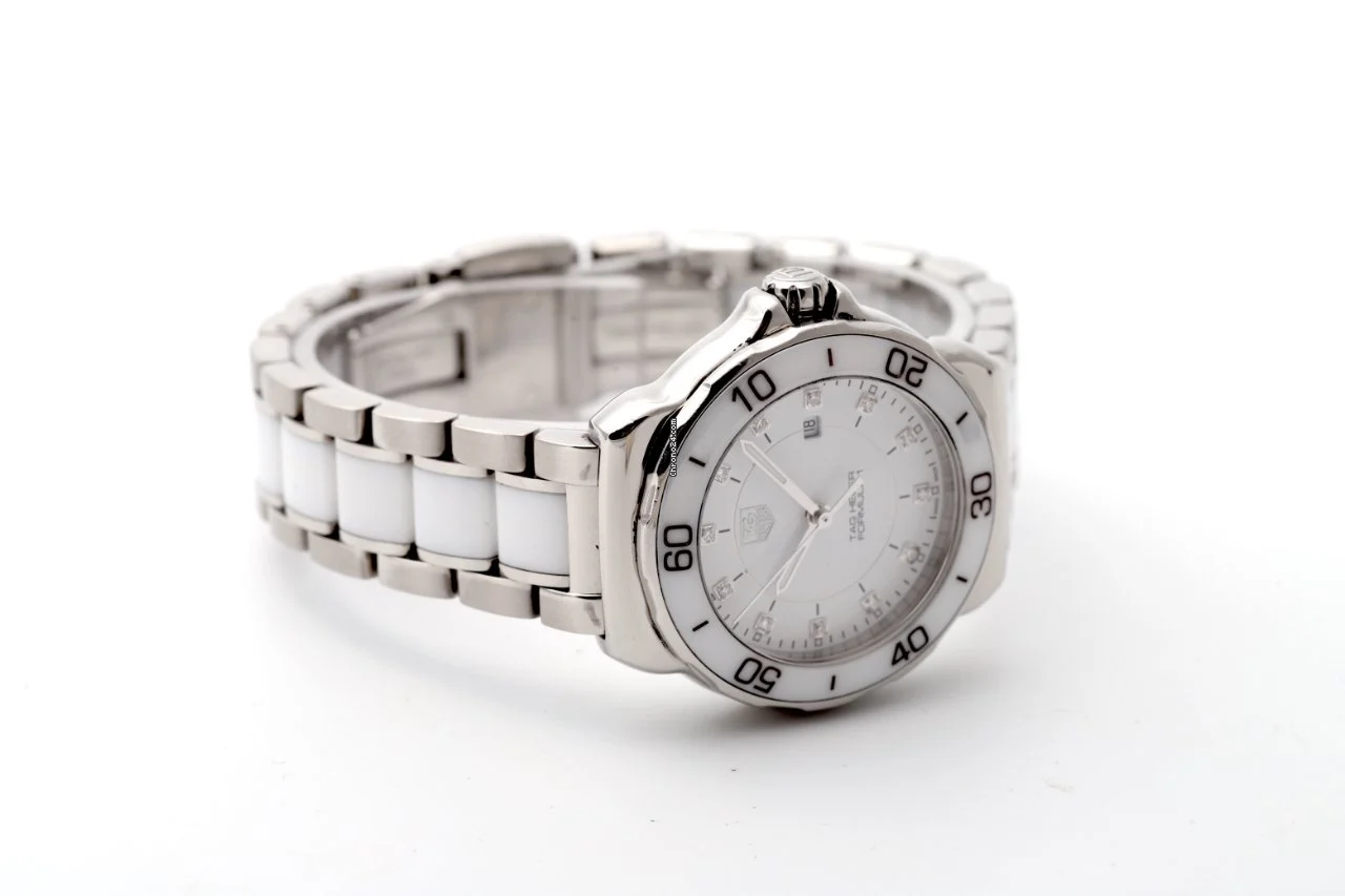 TAG Heuer Formula 1 White Dial 32mm Steel & Ceramic Wah1315 Ladies TAG Heuer Formula 1 White Dial 32mm Steel & Ceramic Wah1315 Ladies