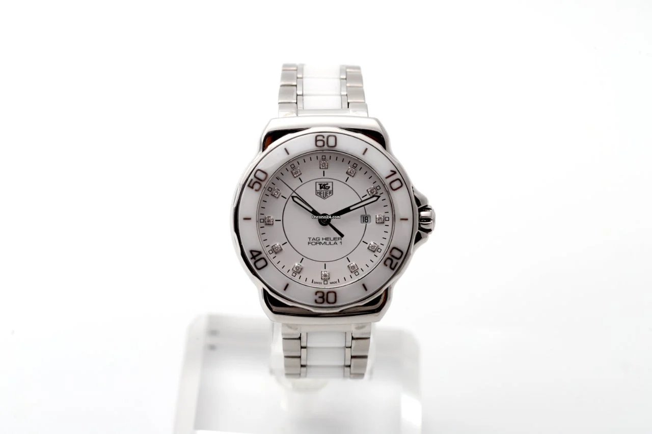 TAG Heuer Formula 1 White Dial 32mm Steel & Ceramic Wah1315 Ladies TAG Heuer Formula 1 White Dial 32mm Steel & Ceramic Wah1315 Ladies