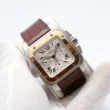 Cartier Santos 100 XL Chronograph Gold Bezel Automatic