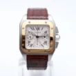 Cartier Santos 100 XL Chronograph Gold Bezel Automatic