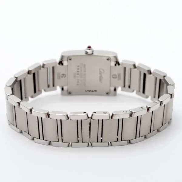 Cartier Tank Francaise MOP Dial Quartz Stainless Steel