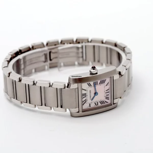 Cartier Tank Francaise MOP Dial Quartz Stainless Steel