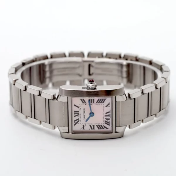 Cartier Tank Francaise MOP Dial Quartz Stainless Steel