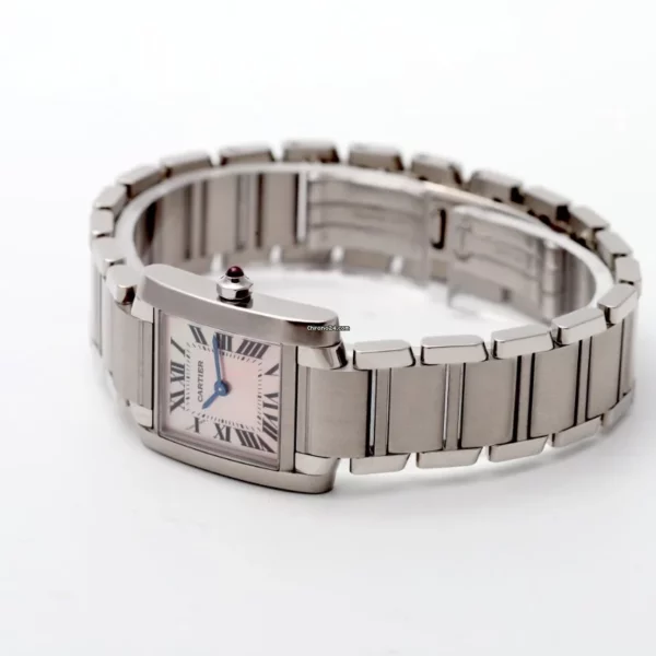 Cartier Tank Francaise MOP Dial Quartz Stainless Steel