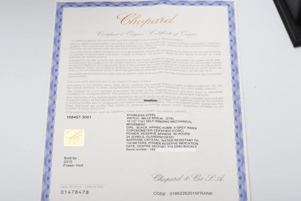 Chopard Mille Miglia Gran Turismo XL Power Reserve 44mm Automatic