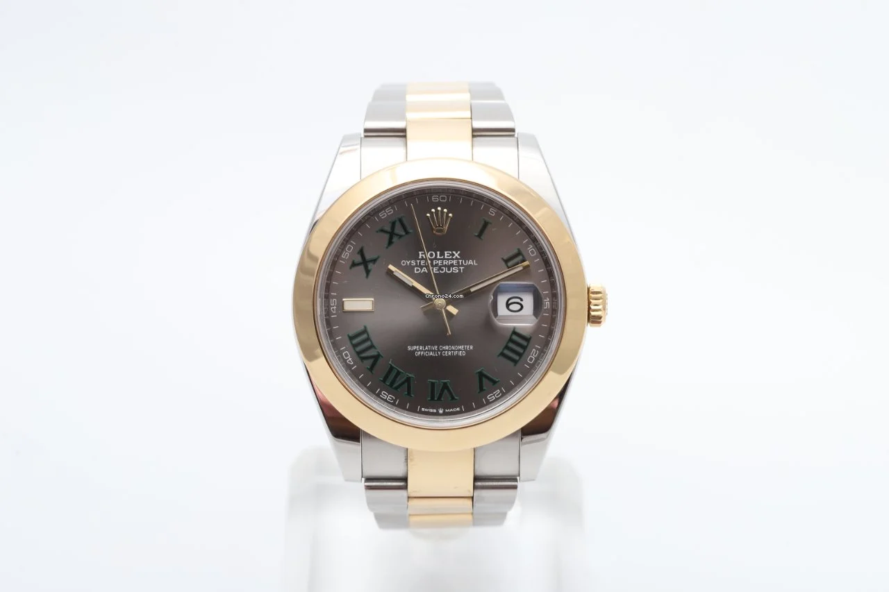 Rolex Datejust 2 Wimbledon 41mm Gold Stell Green Numerals