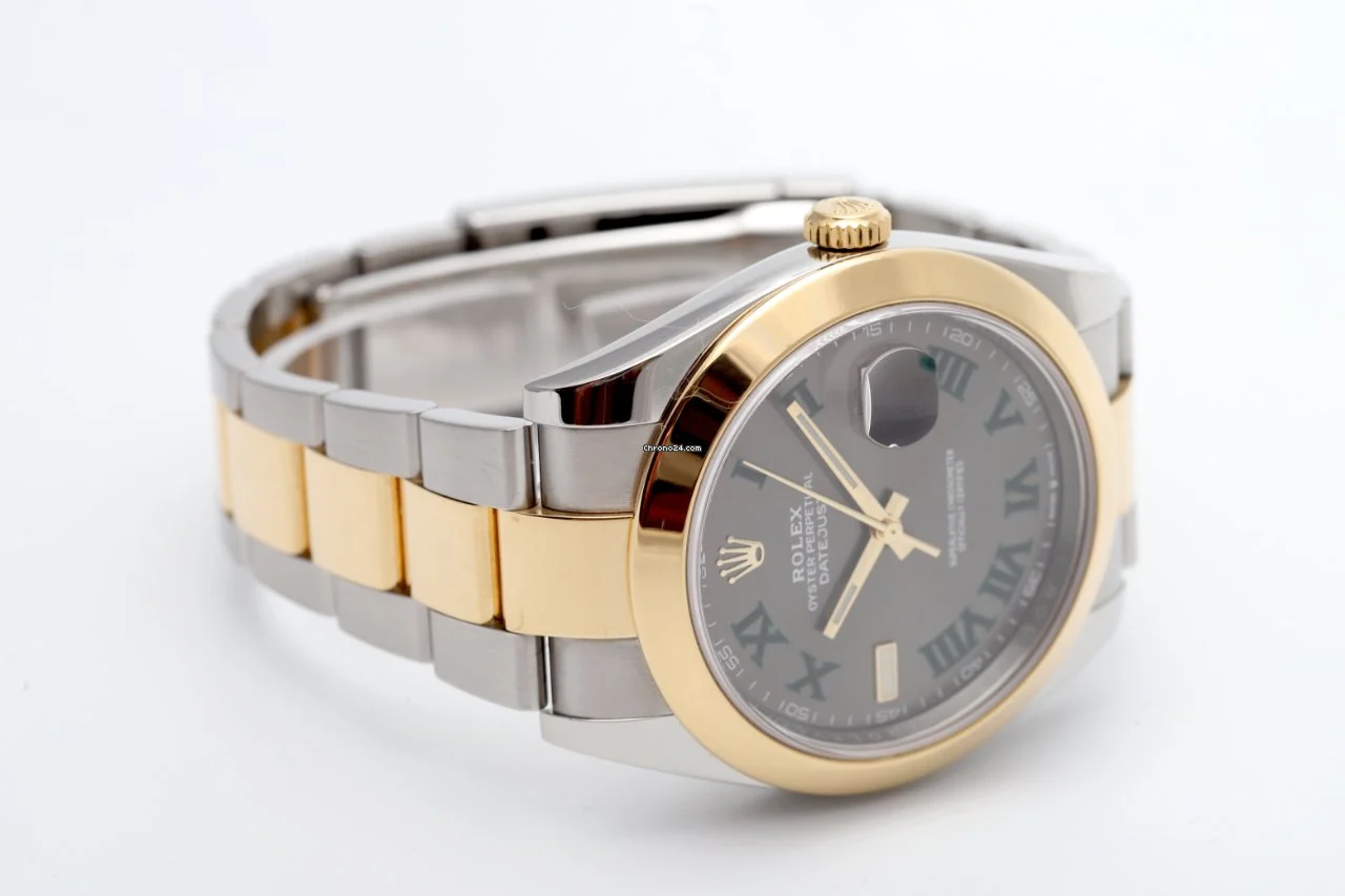 Rolex Datejust 2 Wimbledon 41mm Gold Stell Green Numerals