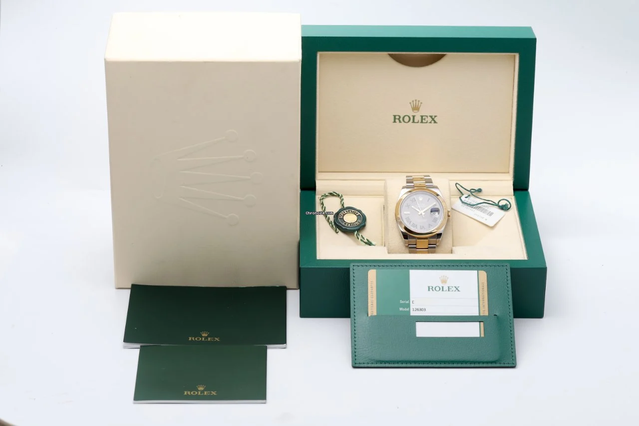 Rolex Datejust 2 Wimbledon 41mm Gold Stell Green Numerals