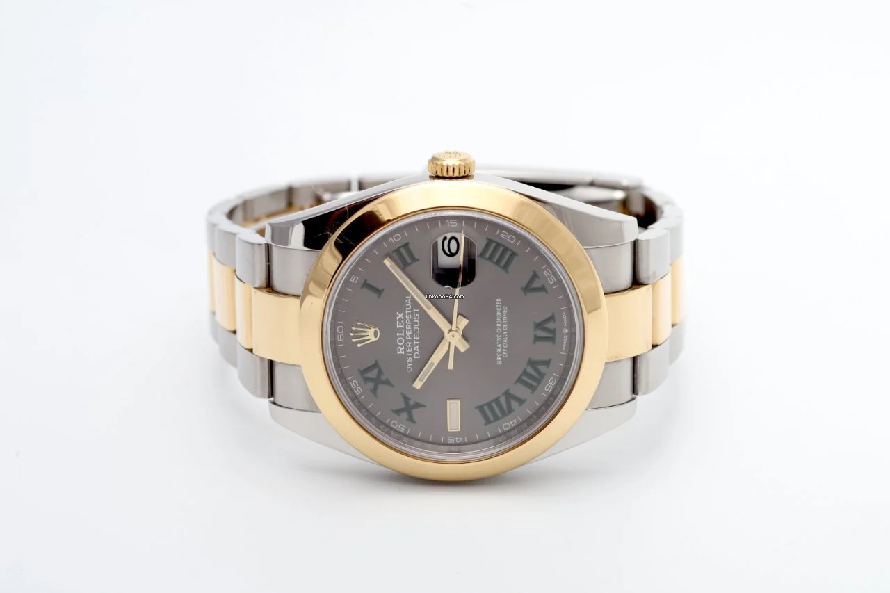Rolex Datejust 2 Wimbledon 41mm Gold Stell Green Numerals