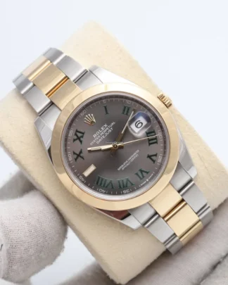 Rolex Datejust 2 Wimbledon 41mm Gold Stell Green Numerals