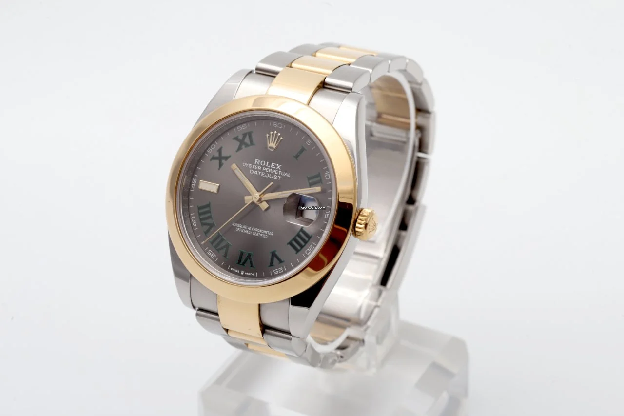 Rolex Datejust 2 Wimbledon 41mm Gold Stell Green Numerals