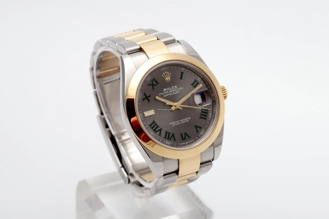 Rolex Datejust 2 Wimbledon 41mm Gold Stell Green Numerals