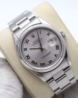 Rolex Datejust 36 mm Grey Face Automatic Mens Watch 16200