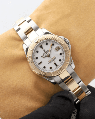 Rolex Yacht-Master 35mm 168623 Midsize Two Tone 18K Yellow Gold and Steel Watch