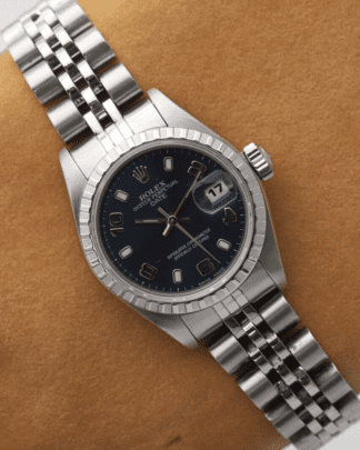 Rolex Oyster Perpetual Lady Date 26mm Stainless Steel Watch 79240 Box & Papers