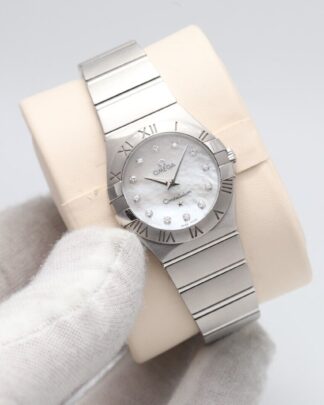 Omega Constellation Quartz Mop Diamond Dial Womens Watch