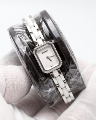 Chanel Première H2132 Diamonds Bezel Ceramic Elegant Bracelet Womens Watch
