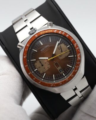 Seiko Bullhead 6138-0040 Brown Day/Date Vintage Chronograph Auto Men's Watch
