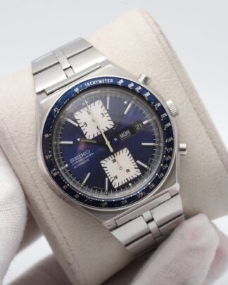 Seiko Chronograph 6138-0040 KAKUME Vintage Blue Dial  Men's Watch