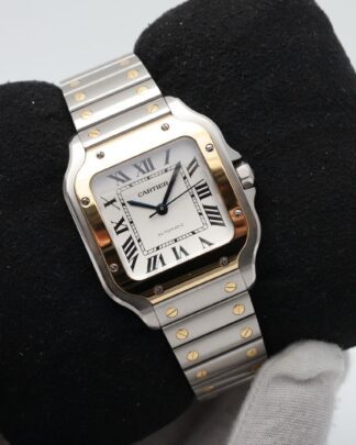 Cartier Santos 35mm W2SA0016 Gold & Steel Year 2022 Fullset Automatic Mens Watch