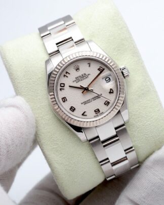 Rolex Datejust 31mm 178274 Fluted Gold Bezel White Dial 2013 Womens Watch