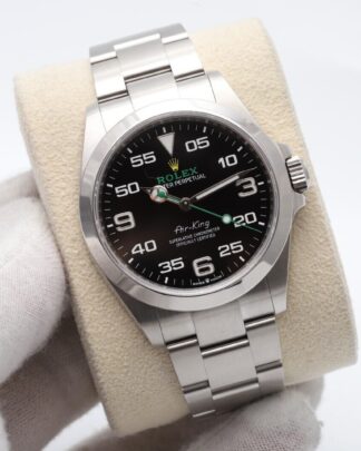 Rolex Air-King 2022 Stainless Steel 40mm Black Dial 126900 Full Set Mens Watch