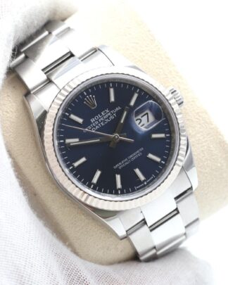 Rolex Datejust 36mm Stainless Steel Blue Dial Fluted - Oyster 126234 Men's Watch