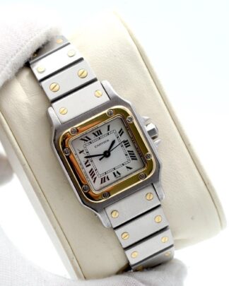 Cartier Santos Galbee Bimetal 24mm 0902 Roman Numerals Women's Watch