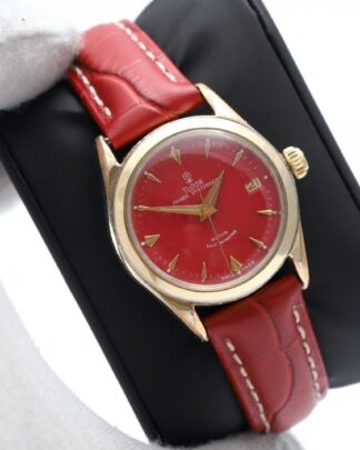 Tudor Prince Oyster Date Red Dial Gold Plated Automatic 7911 31mm  Womens Watch