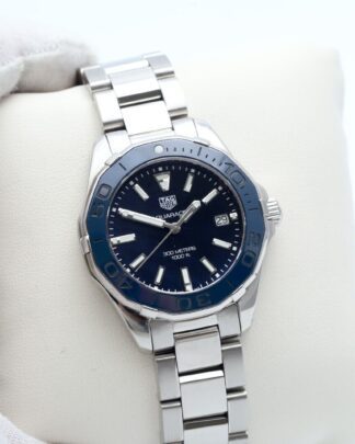 Tag Heuer Aquaracer Blue Dial Ceramic Bezel Quartz 35mm WAY131S Ladies Watch