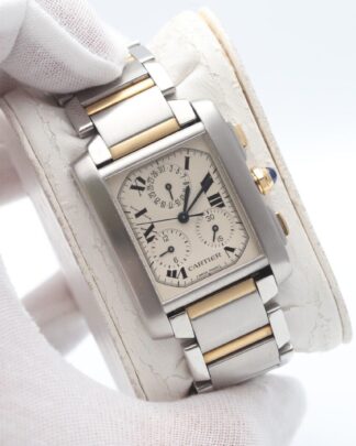 Cartier Tank Francaise Chronograph Large Bimetal 2303 28mm Men's Watch  | eBay