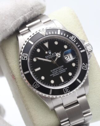 Rolex Submariner Date Stainless Steel 16610 40mm Service Records B/P Men's Watch