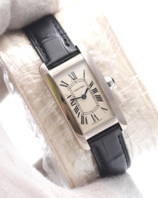 Cartier Tank Americane 18K White Gold 2489 19x35mm Unisex Watch