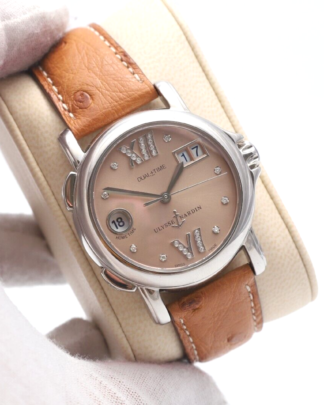 Ulysse Nardin San Marco Dual Time Diamond Dial 223-22 37mm Women's Watch