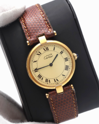 Cartier Must De Vermeil Gold Plated Quartz 590003 1990 30mm Women's Watch