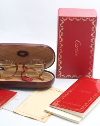 Cartier Sunglasses Box and Papers New Old Stock Brown Clear Lens Ladies
