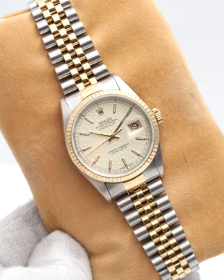 Rolex Datejust 36mm 16233 Jubilee Cream Dial 1996 Bi Metal Mens's Watch