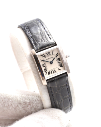 Cartier Tank Francaise 18ct White Gold Quartz 2403 20mm 2000 Women's Watch