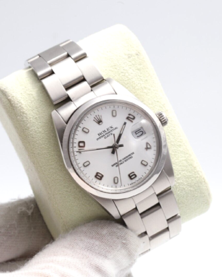 Rolex Oyster Perpetual Date 15000 34mm 1988 Automatic Stainless Steel Mens Watch